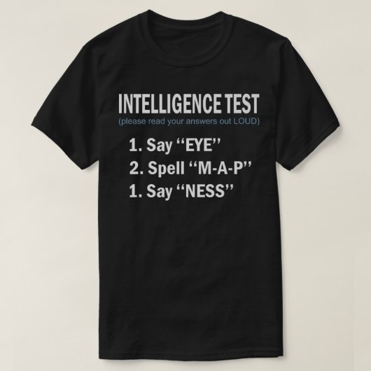 Funny Vater Joke Gifts Intelligence Test Shirt Sar (Design vorne)