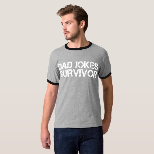 Funny Vater Joke Survivor Sarcastic T-Shirt (Vorne ganz)
