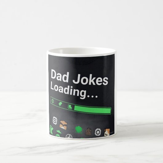 Funny Vater Jokes Loading Progress Bar Kaffeetasse (Mittel)