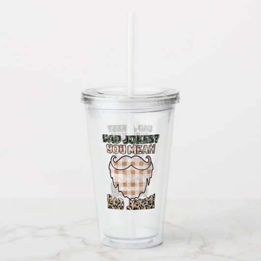 Funny Vater Jokes | Vatertag | Krasse Witze Acryltrinkbecher (Vorderseite)