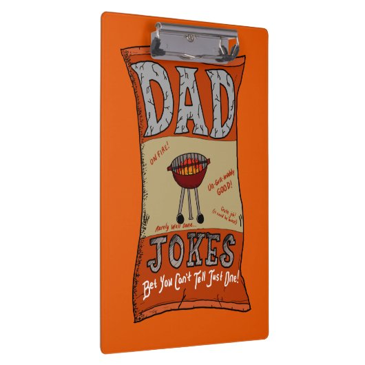 Funny Vater Jokes Vathers Day Grilling Quote  Klemmbrett (Rechts)