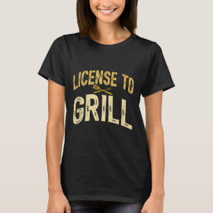Funny Vater Lieben Grillen Lizenz für Grillfleisch T-Shirt