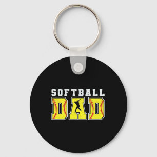 Funny Vater Life Softball Baseball Großvater Vater Schlüsselanhänger