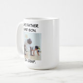 Funny Vater like Father like Son Foto Geschenk Kaffeetasse (Vorderseite Links)