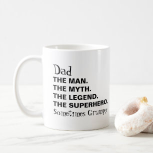Funny Vater Man Myth Legend Grumpy Typografie Kaffeetasse