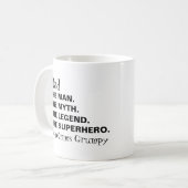 Funny Vater Man Myth Legend Grumpy Typografie Kaffeetasse (Vorderseite Links)