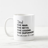 Funny Vater Man Myth Legend Grumpy Typografie Kaffeetasse (Links)