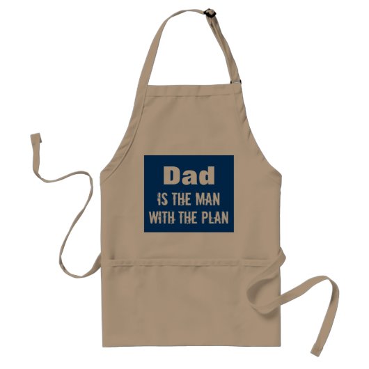 Funny Vater Man Plan Typografie Grillen Schürze (Vorne)