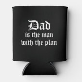 Funny Vater Manly Schwarz-weiß Can Cooler Holder Dosenkühler (Vorderseite)