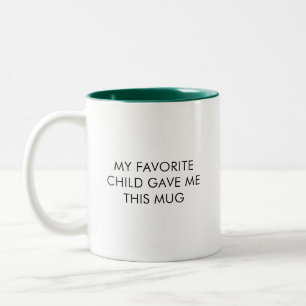 Funny Vater meine Lieblings-Kinderkaffee-Tasse Zweifarbige Tasse