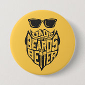 FUNNY VATER MIT BÄRTEN SIND BESSER VATER DAY BUTTON (Vorderseite)