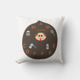 Funny Vater Momster Lieben Kaffeepause Kissen