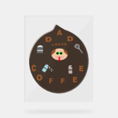 Funny Vater Monster Liebe Kaffee Acrylschild (Vorderseite)