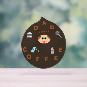 Funny Vater Monster Liebe Kaffee Acrylschild