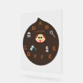 Funny Vater Monster Liebe Kaffee Acrylschild (Winkel)