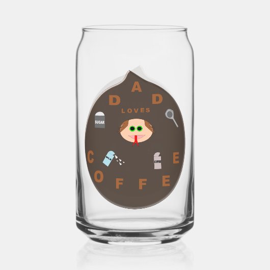 Funny Vater Monster Liebe Kaffee Dosenglas (Vorderseite)