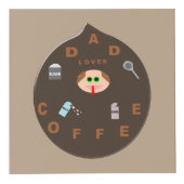 Funny Vater Monster Lieben Coffee Custom Foto Cube Würfel (Vorderseite)