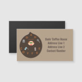 Funny Vater Monster Lieben Kaffee Business Magnet (Vorne/Hinten)