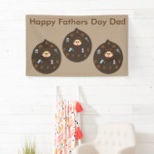 Funny Vater Monster Lieben Kaffee Custom Banner (Insitu)