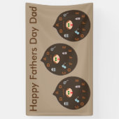 Funny Vater Monster Lieben Kaffee Custom Banner (Vertikal)