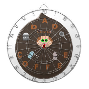 Funny Vater Monster Lieben Kaffee Dart Board Dartscheibe