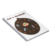 Funny Vater Monster Lieben Kaffee individuell eins Notizblock (Rechte Seite)