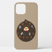 Funny Vater Monster Lieben Kaffee iPhone Case (Rückseite)