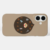 Funny Vater Monster Lieben Kaffee iPhone Case (Rückseite (Horizontal))