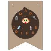 Funny Vater Monster Lieben Kaffee Jagdfahnen Wimpelkette (Erste Fahne)