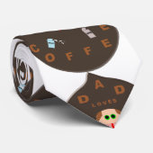 Funny Vater Monster Lieben Kaffee Krawatte (Gerollt)