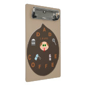 Funny Vater Monster Lieben Kaffee Mini Zwischenabl Klemmbrett (Schrägansicht)