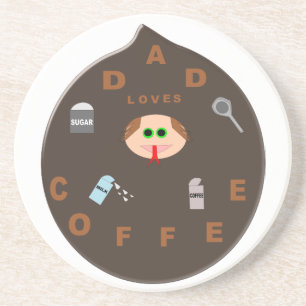 Funny Vater Monster Lieben Kaffee Untersetzer