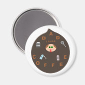 Funny Vater Monster Lieben Kaffeemagnet Magnet (Vorderseite/Rückseite)