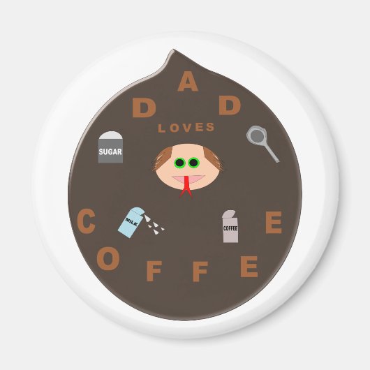 Funny Vater Monster Lieben Kaffeemagnet Magnet (Vorne)