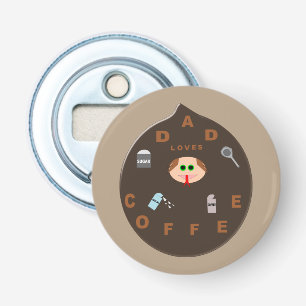 Funny Vater Monster Lieben Kaffeemaschine Öffnung Flaschenöffner