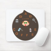 Funny Vater Monster Lieben Kaffeemäusepad Mousepad (Mit Mouse)