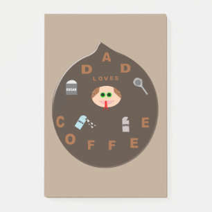 Funny Vater Monster Lieben Kaffeepapade notiert Pa Post-it Klebezettel