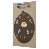 Funny Vater Monster Lieben Kaffeepappe Klemmbrett (Links)