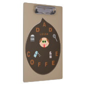 Funny Vater Monster Lieben Kaffeepappe Klemmbrett (Rechts)