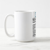 Funny Vater Nutrition Fakten Kaffeetasse (Links)