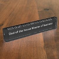 Funny Vater Office Name Plate vorhanden