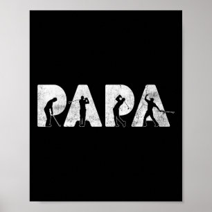 Funny Vater Papa Golf Daddy Funny Fathers Day Gesc Poster