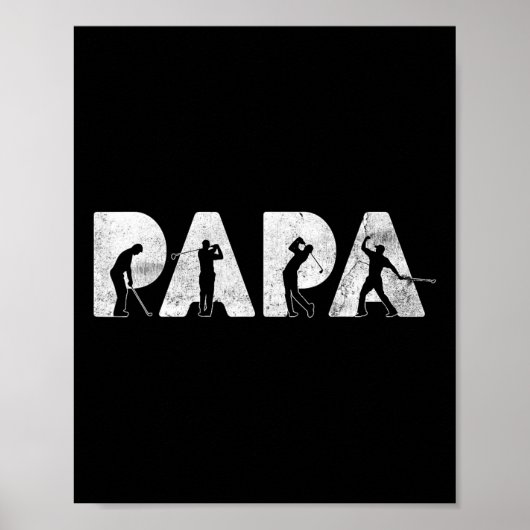 Funny Vater Papa Golf Daddy Funny Fathers Day Gesc Poster (Vorne)
