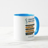 Funny Vater Personalisierte Chiropraktische Nebenw Tasse (VorderseiteRechts)