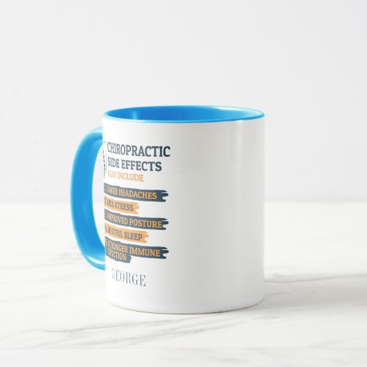 Funny Vater Personalisierte Chiropraktische Nebenw Tasse (Vorderseite Links)