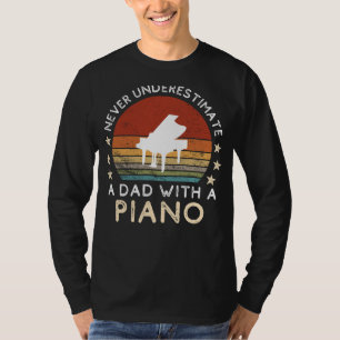 Funny Vater Piano T-Shirt - Väter Musical Maestro 
