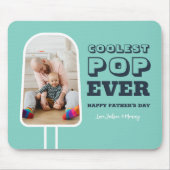 Funny Vater Pun Coolster Pop Niedlich Vatertag Mousepad (Vorne)
