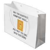 Funny Vater Redewendungen Große Geschenktüte (Rückseite Schrägansicht)