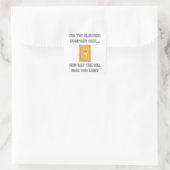 Funny Vater Redewendungen Quadratischer Aufkleber (Tasche)