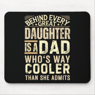 Funny Vater Shirt von Tochter Men Funny Vathers Da Mousepad